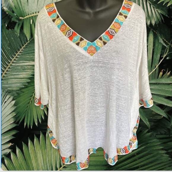 Gorgeous Tropical Beaded Blouse - Picture 6 of 12